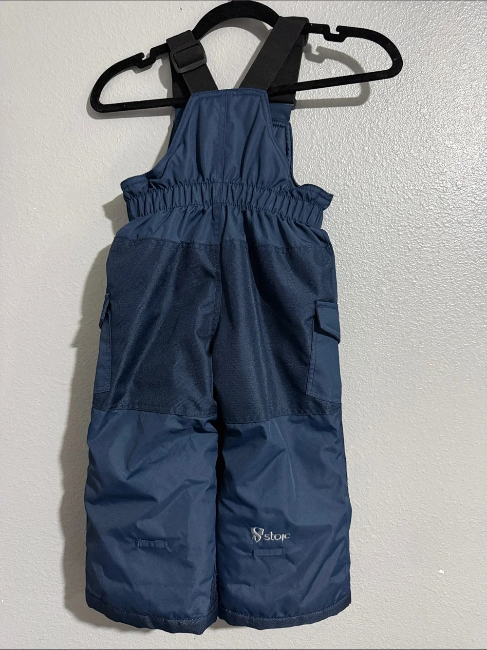 Children's Navy Snow Bibs with Adjustable Straps